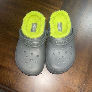 Grey Lined Crocs